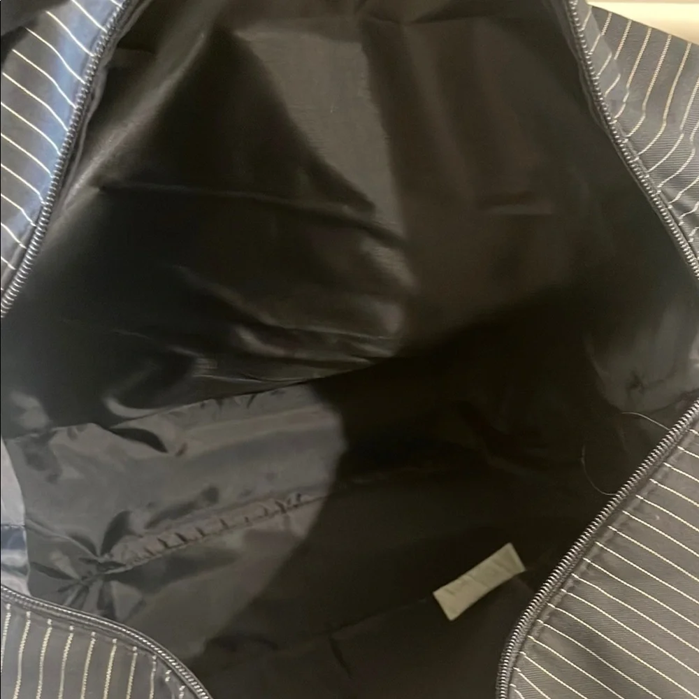 Jean Paul Gaultier Navy and White Duffel Bag